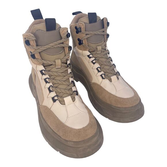 Zara Women’s Laced Ankle Boot Size 7.5 EU 38 - Picture 1 of 6